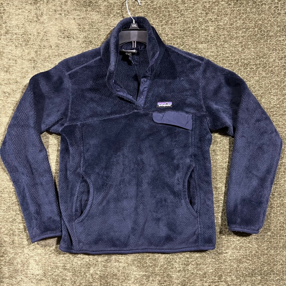 Patagonia Re-Tool Snap-T Pullover Fleece Mens Medium Navy Blue 25442FA16